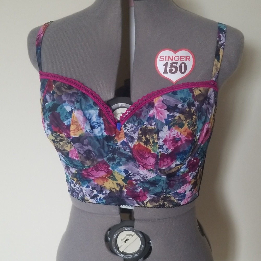 Floral Long Line Panache Bra